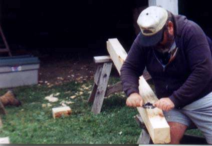 2b Student working on joist
