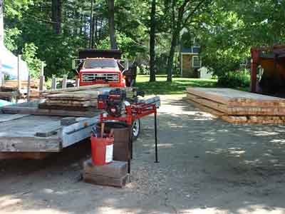 Stake pointer in yard with trailer and fork lift....
