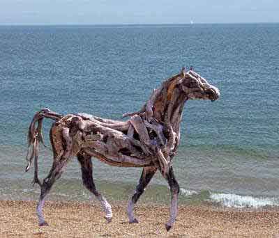 Horses out of driftwood
