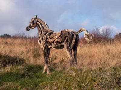 Horses out of driftwood
